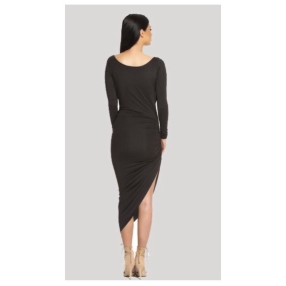 NEW! Deep Plunge Asymmetrical Dress - Picture 3 of 4