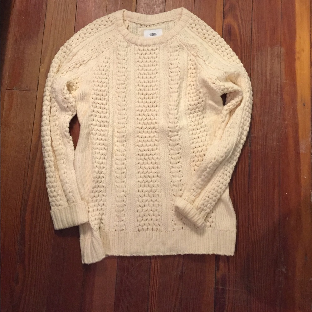 Cream knit sweater