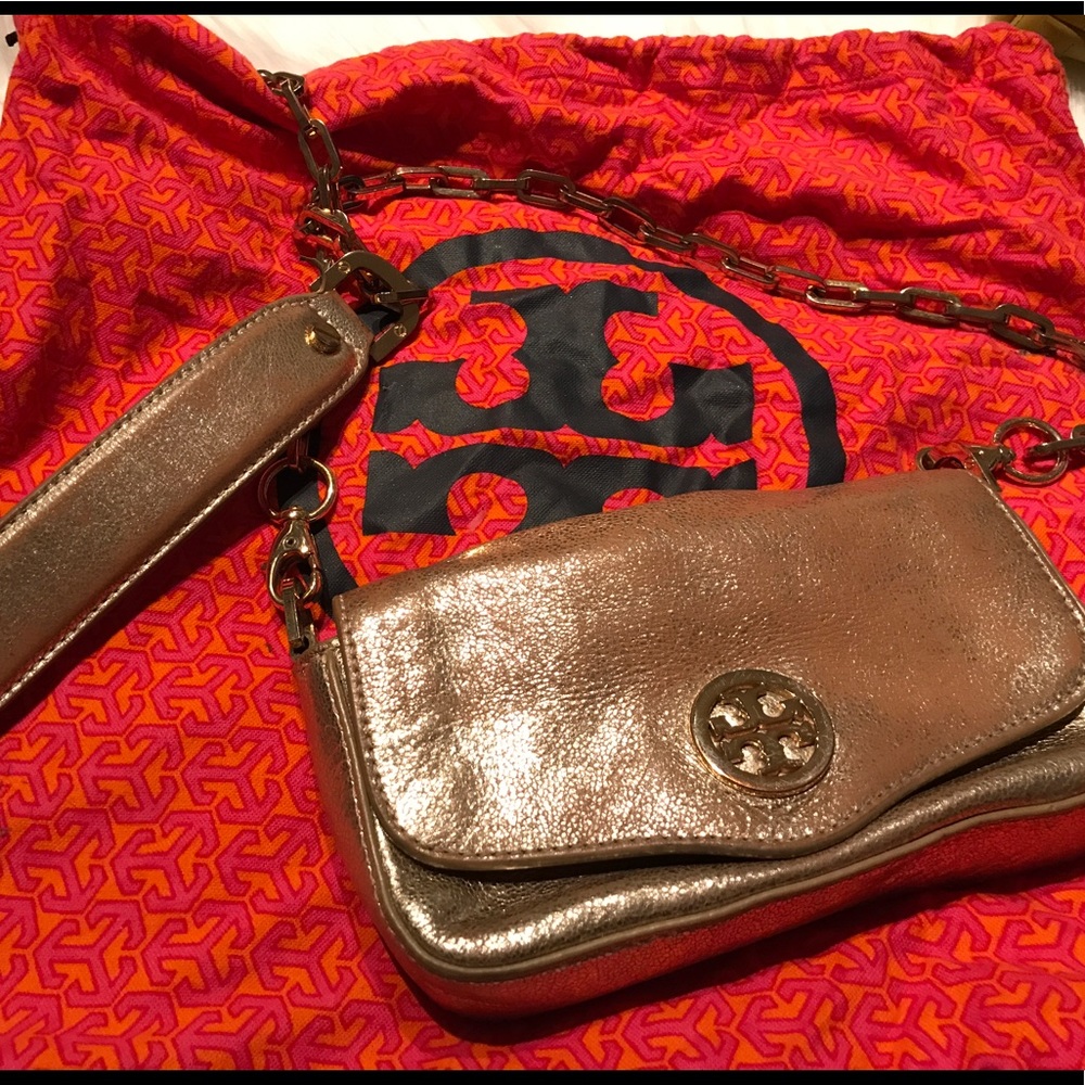 Tory Burch gold cross body