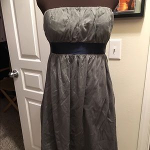 Grey and navy cocktail dress