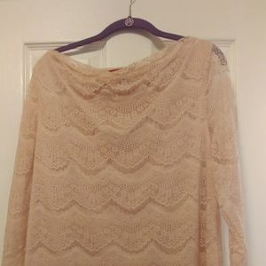 G.I.L.I Pink Lace Mini Dress