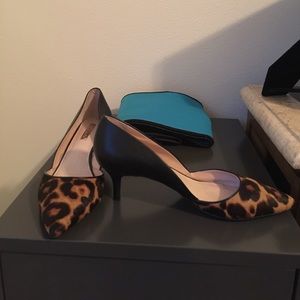 7.5 Lonise Et Cie animal print pumps.
