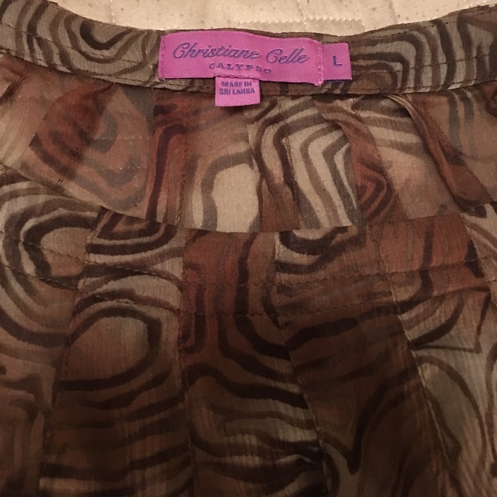 Brown sheer dress