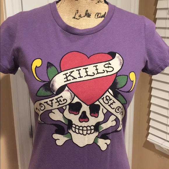 Ed Hardy Tops - 🌺🦋 ED HARDY 🦋🌺 DON Style Love Kills Slowly Tee