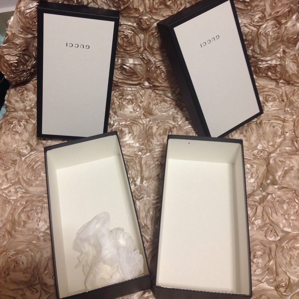 Authentic GUCCI shoe boxes.