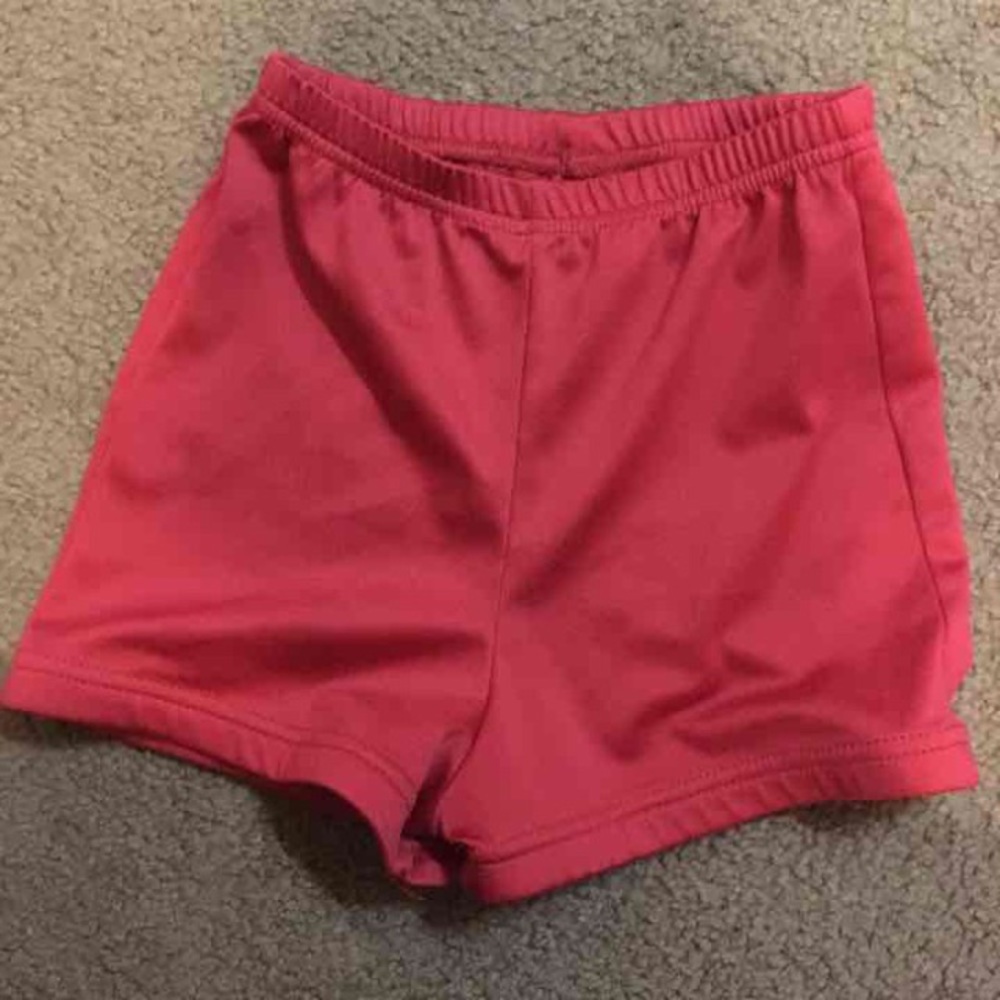 Red cheerleading spanks