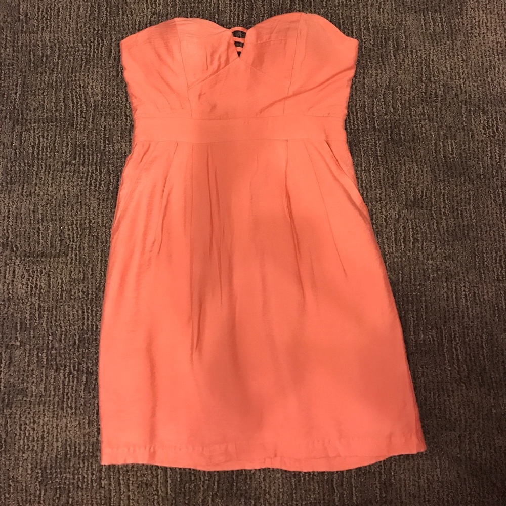 Coral cocktail dress
