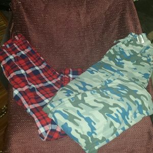 2 pairs boys sleep/lounge pants 10/12.