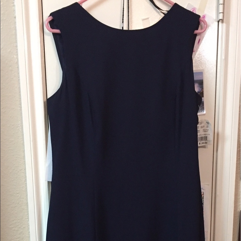 Elegant navy blue chiffon