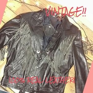 TODAY ONLY! AMAZING VNTG LEATHER FRINGE JACKET!