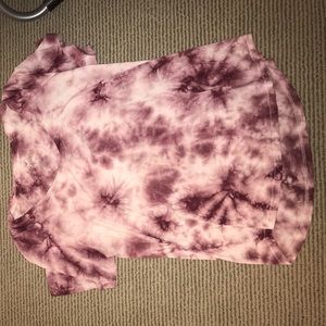 Burgundy American eagle tie-dye Tee