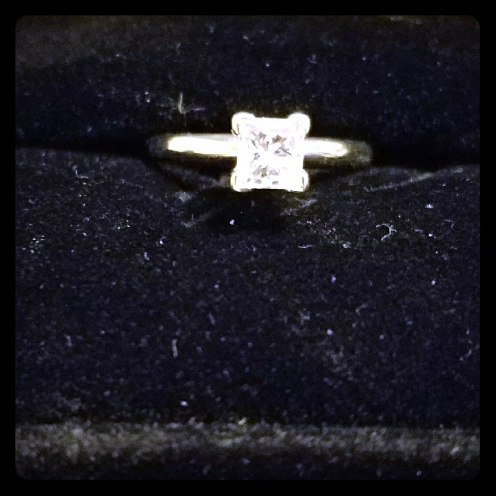 Solid diamond ring