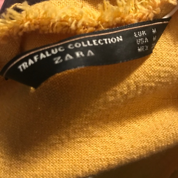 NWT ZARA TOP MEDIUM YELLOW - Picture 3 of 7