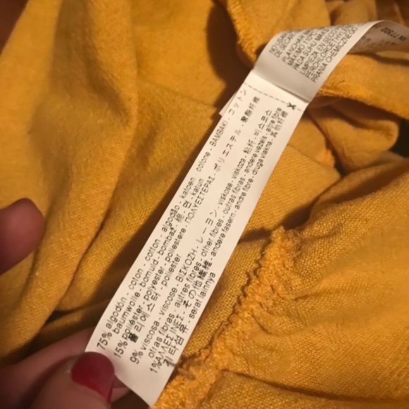 NWT ZARA TOP MEDIUM YELLOW - Picture 6 of 7