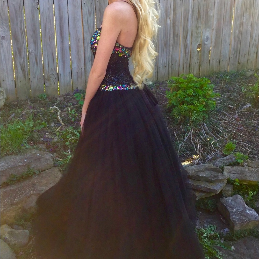 Maggie Soterro ball gown prom dress black