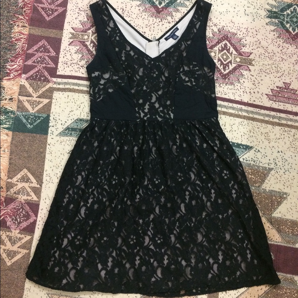 Black semi formal lace dress
