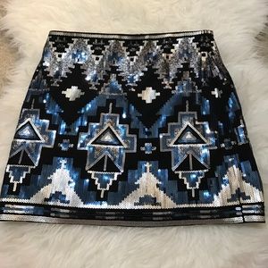 Blue & Black Skirt
