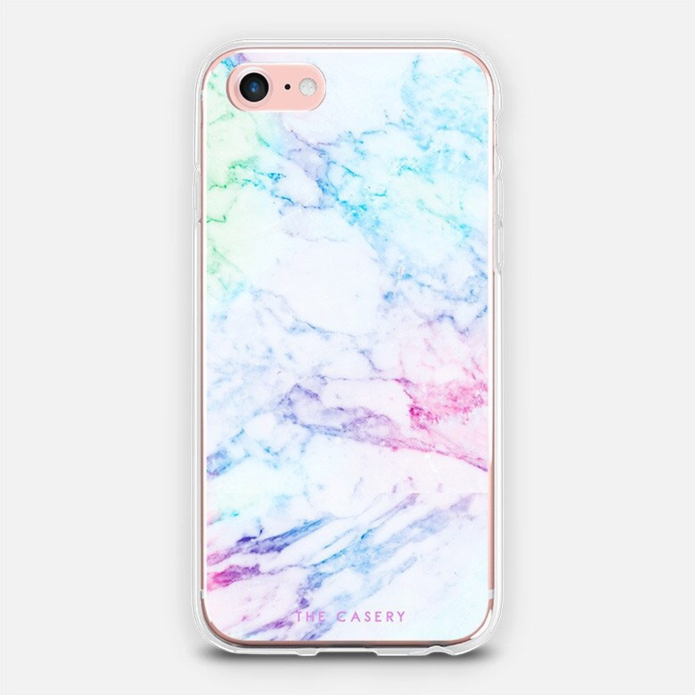Rainbow marbled iPhone 7 case from The Casery