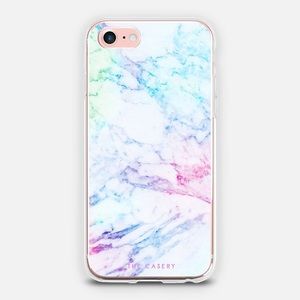 Rainbow marbled iPhone 7 case from The Casery