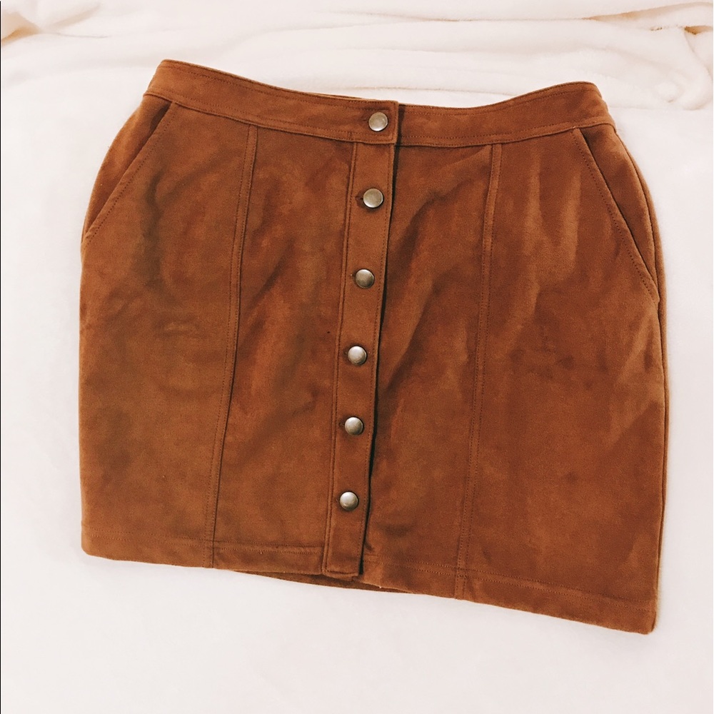 Brown Suede Skirt