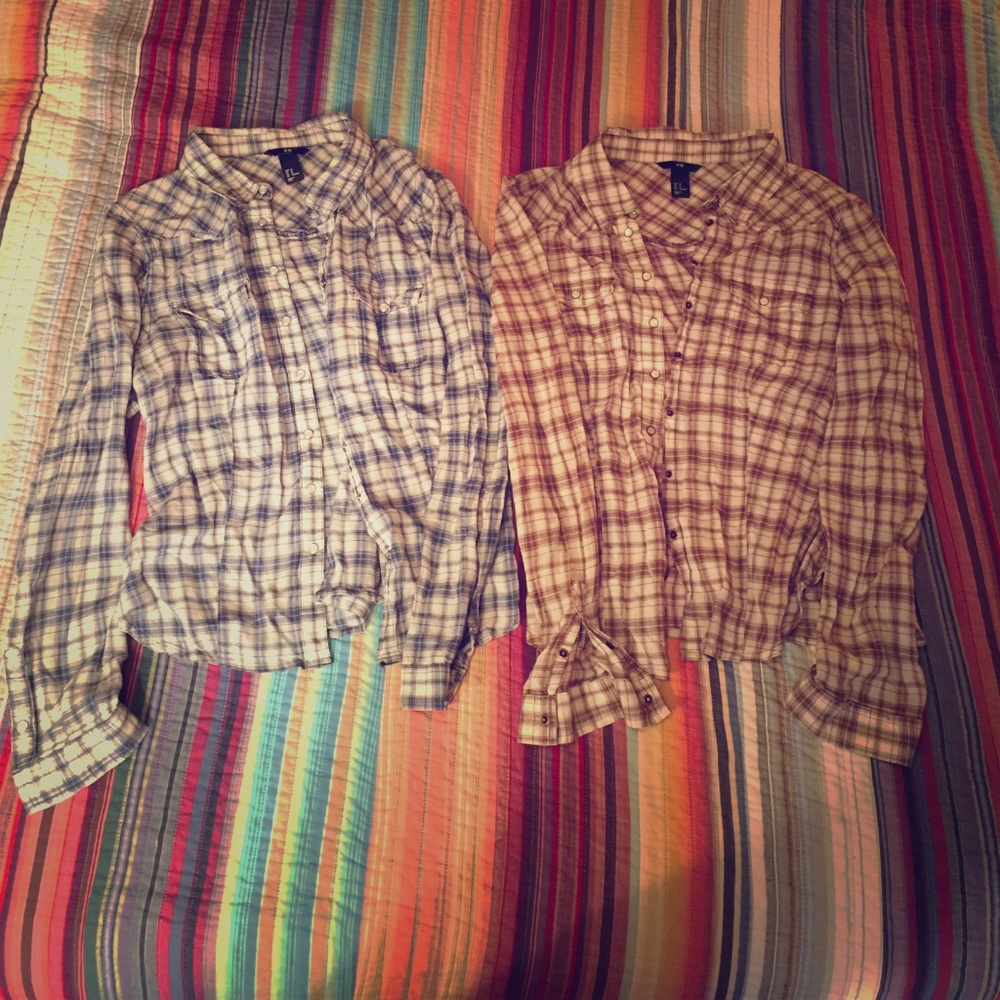 H&M Pearl Snap Shirts