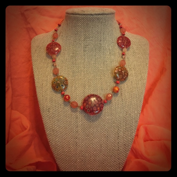 Glass Beads Necklace - Picture 1 of 3