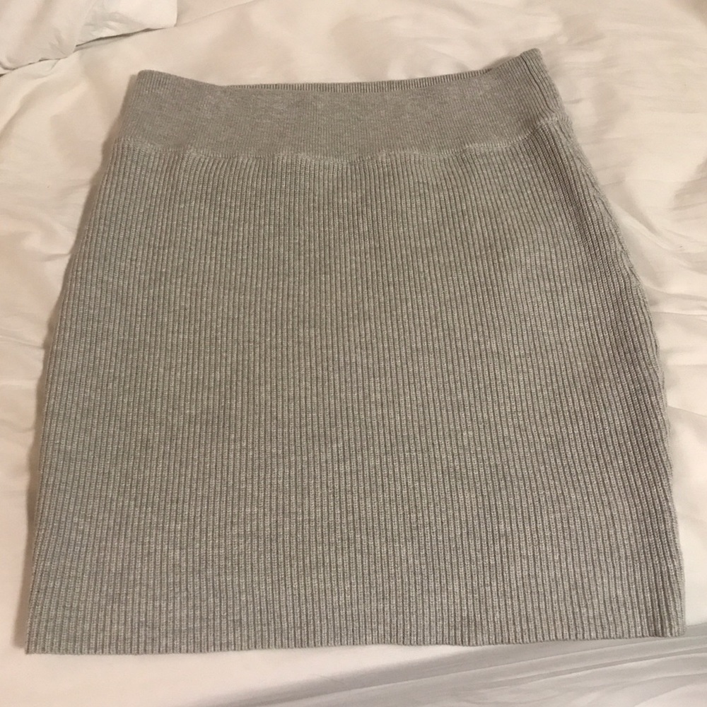Rib-Knit Pencil Skirt