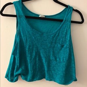 Blue medium crop top