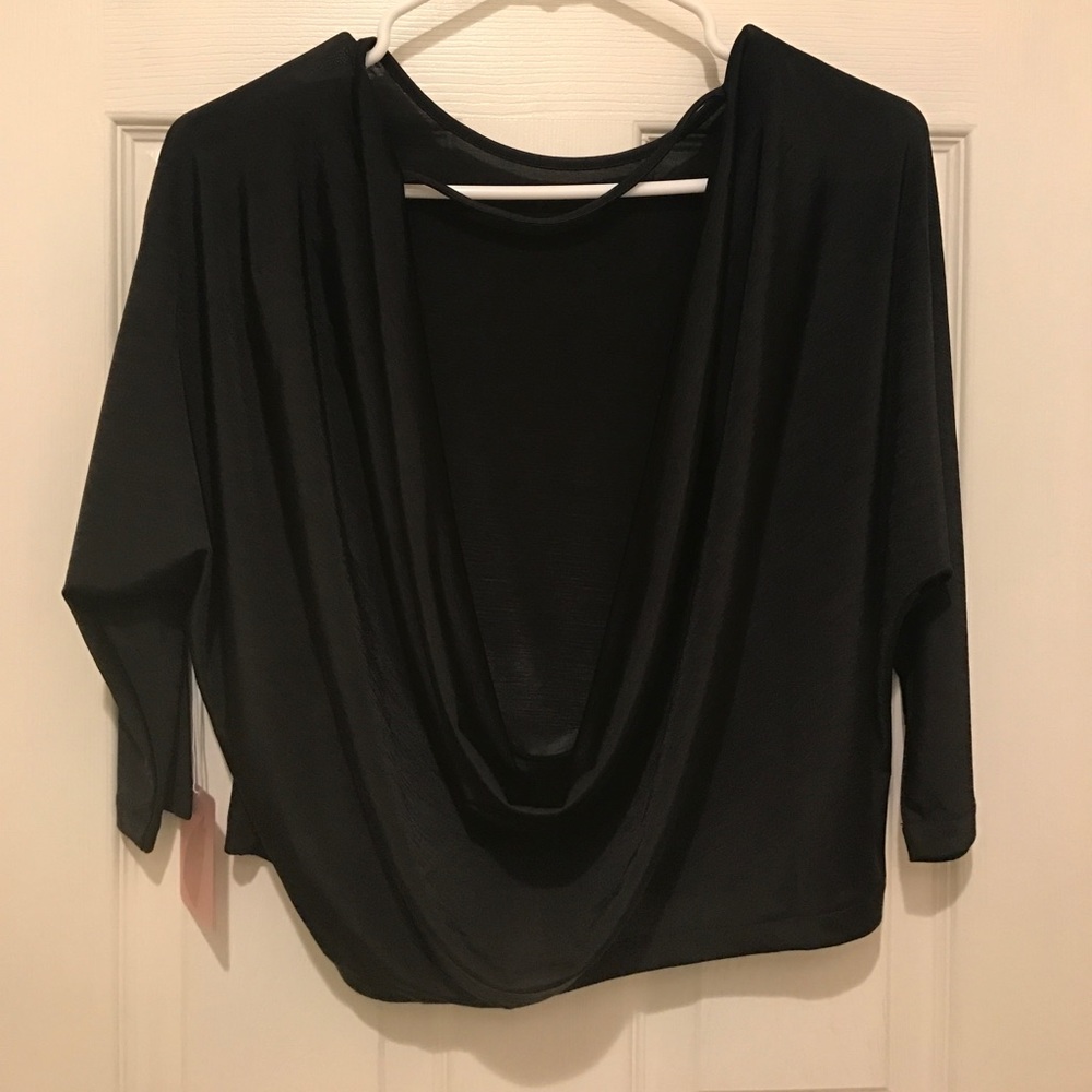 Forever 21 black slouchy top - Picture 2 of 2