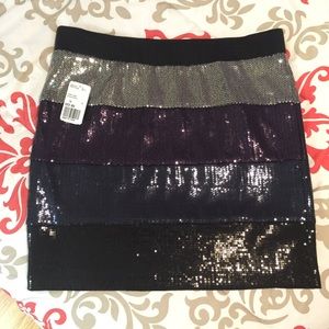 Plus Size Sequin Skirt