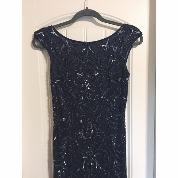 Beaded Cap Sleeve Formal Dress - Picture 2 of 4