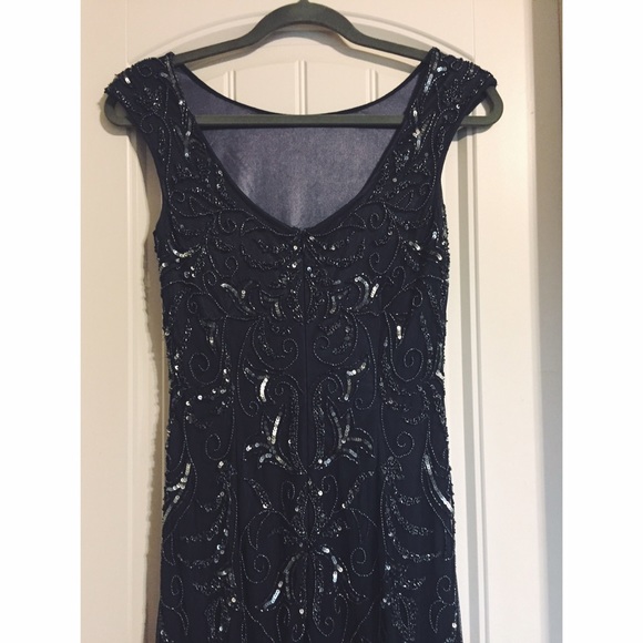 Beaded Cap Sleeve Formal Dress - Picture 3 of 4
