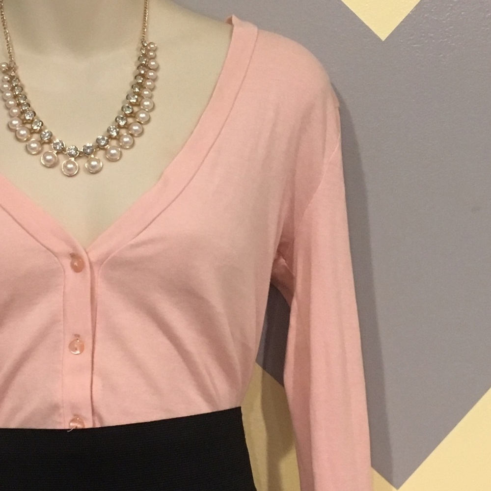 Pale Pink Long Sleeve Cardigan - J. Crew