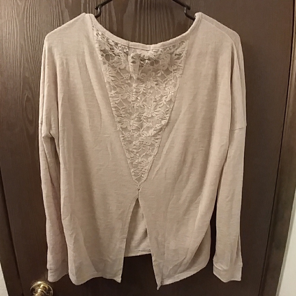 Energie Lace Split Back Top