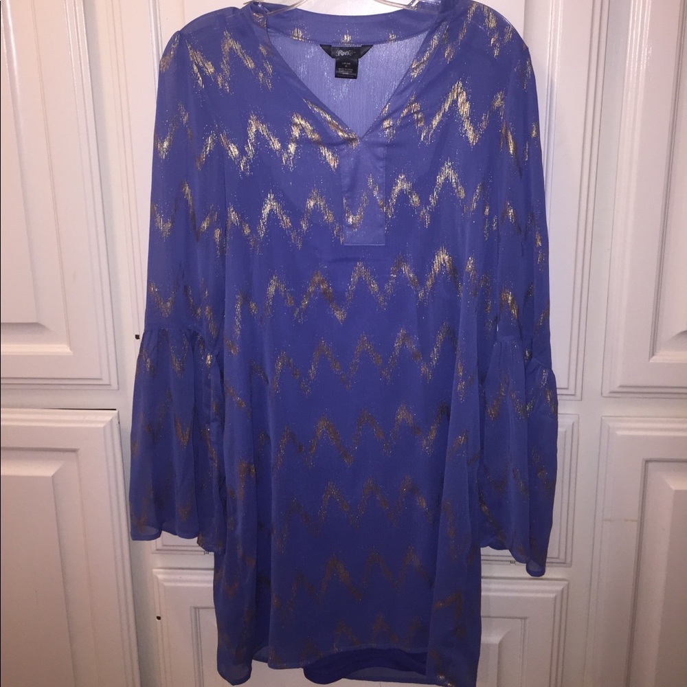 Never worn blue and silver boho dress