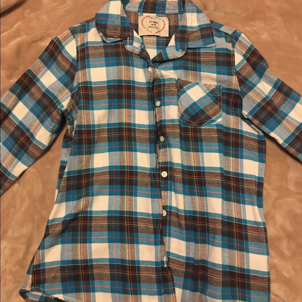 Blue forever 21 flannel shirt