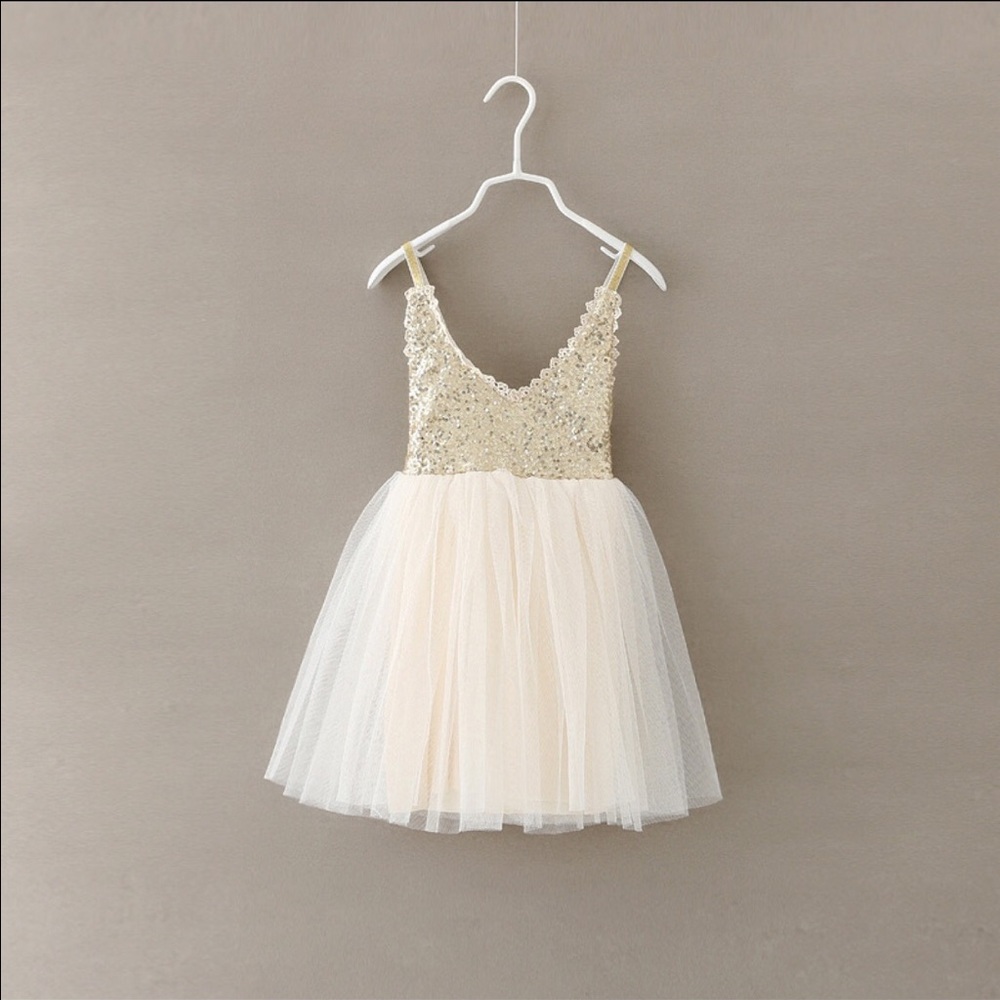 girls gold dress