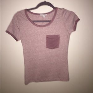 Shirt with a pocket maroon