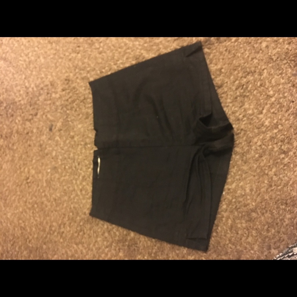 High waisted black shorts