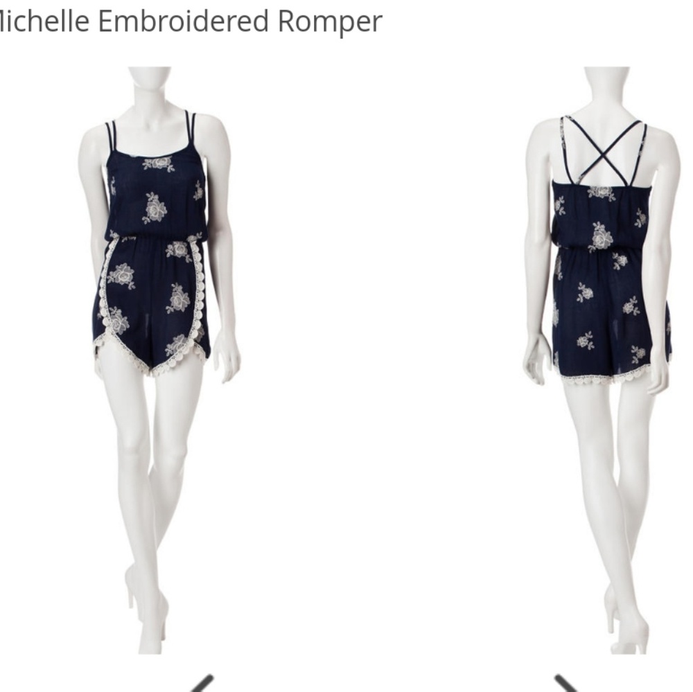 My Michelle Embroidered Romper