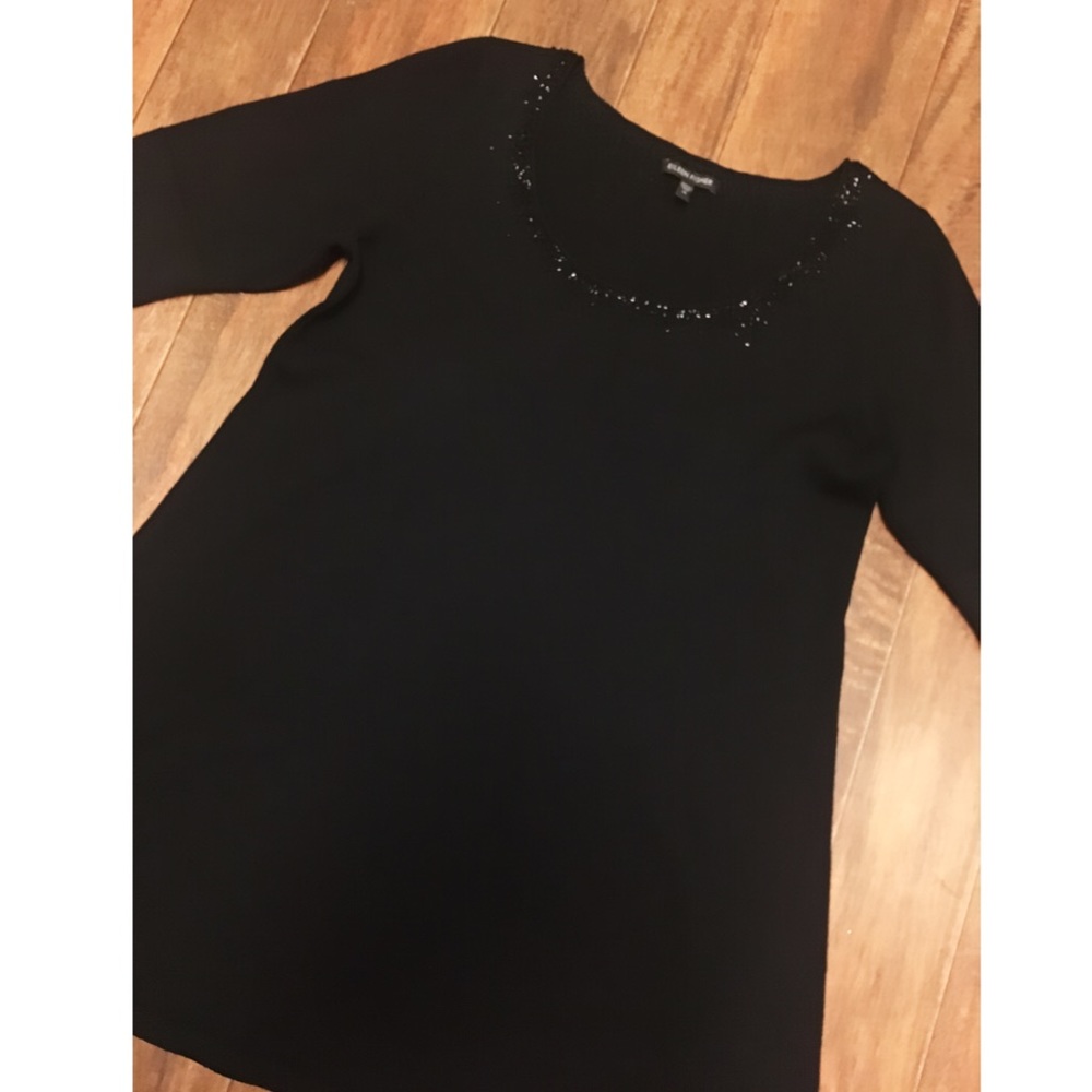 Eileen Fisher Merino Wool Tunic with Sequins