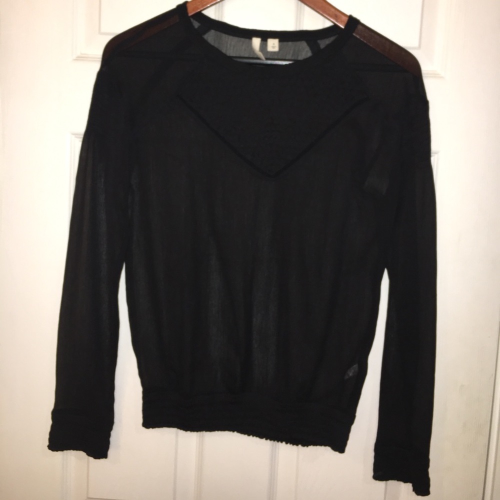EUC Frenchi Long-sleeve Black Blouse, sz S