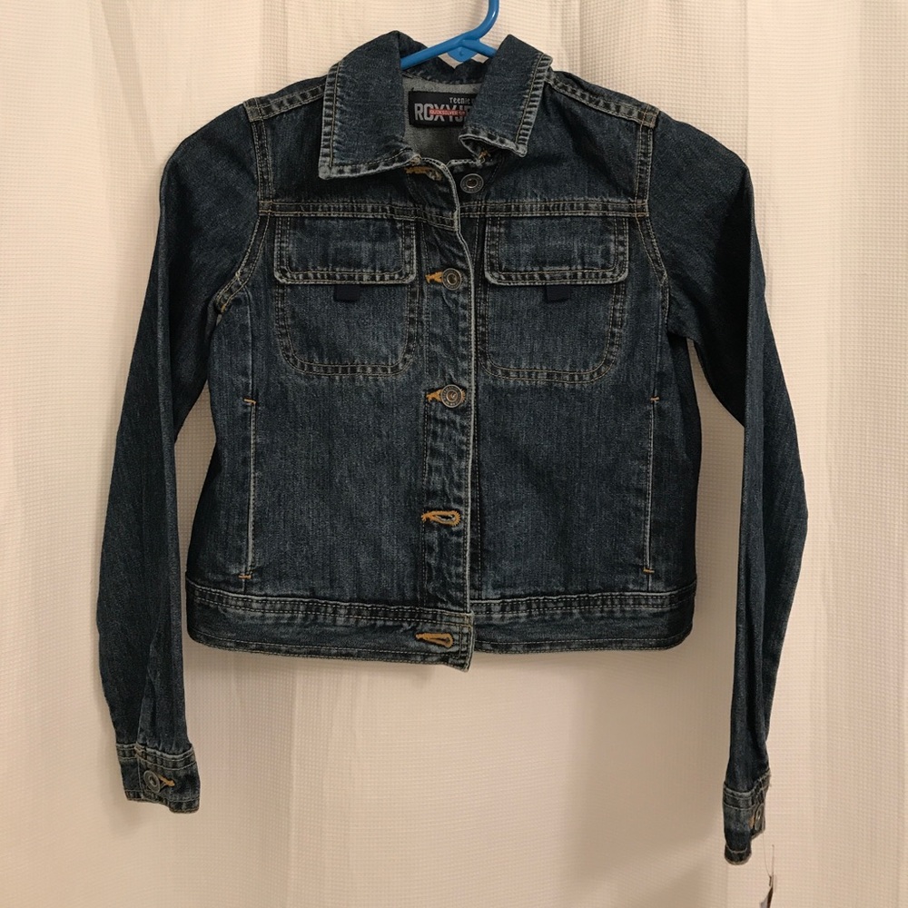 Roxy denim jacket girls size small