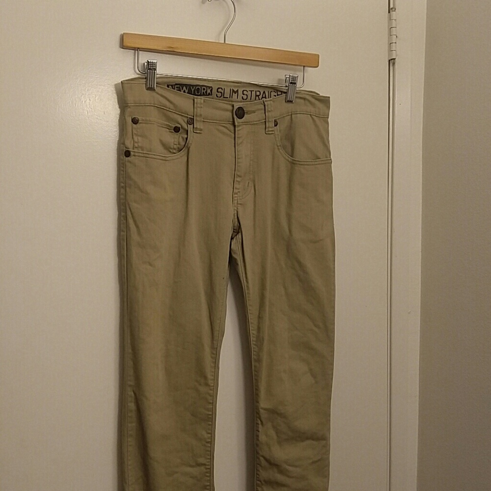 RSQ Men's Slim Straight Tan Jeans
