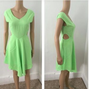 NWT light green lined side cutout dress