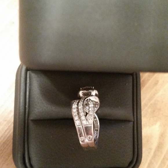 Halo Wedding and Engagement ring set. - Picture 3 of 7
