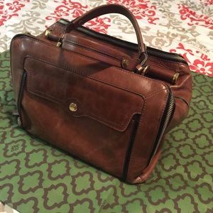 Anthropologie Brown Leather Doctor's Bag