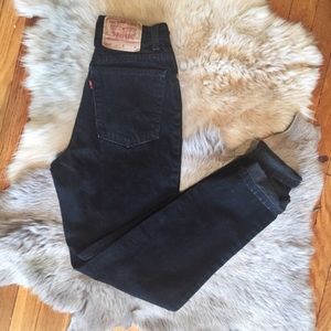 Vintage Levi Jeans Black 512 Size 26