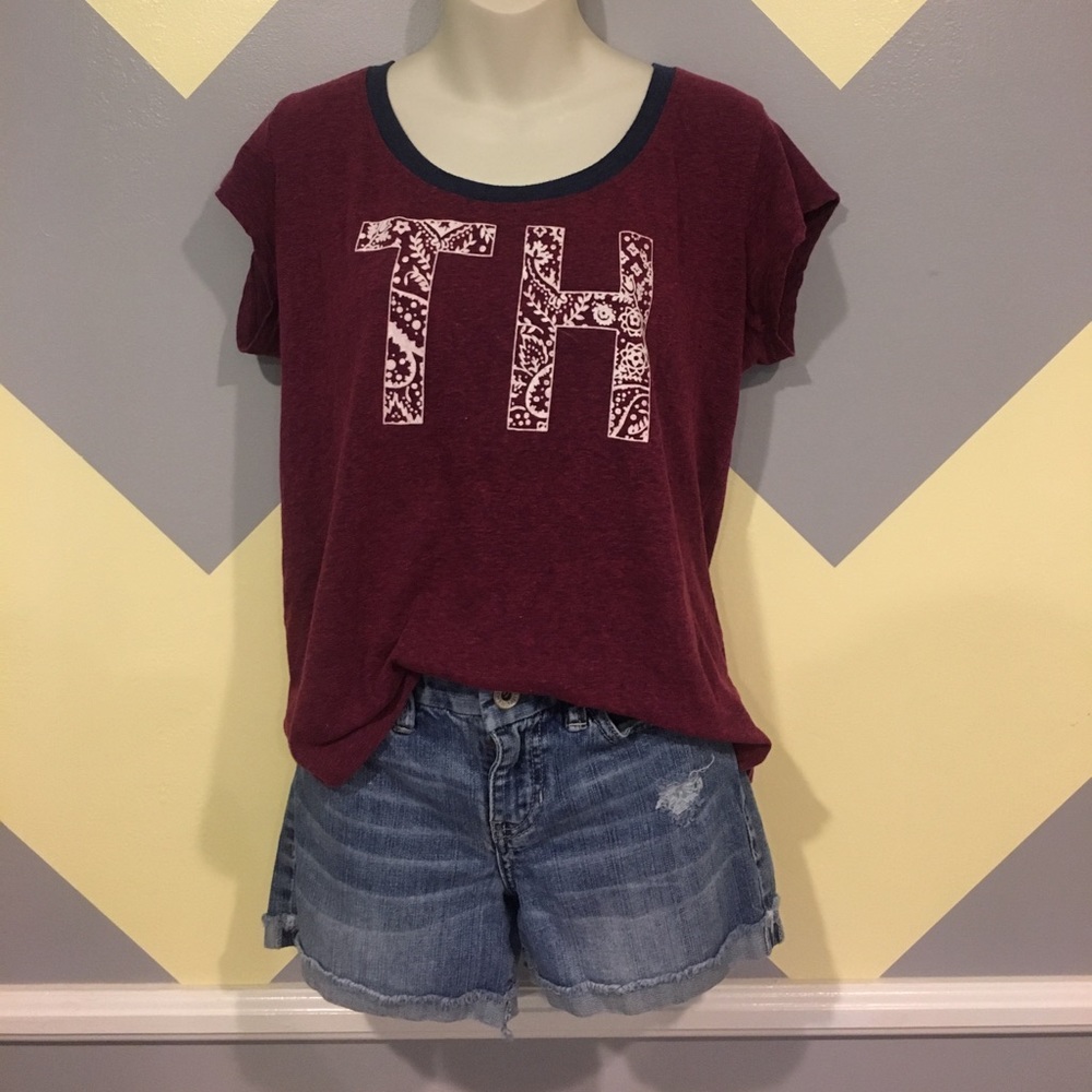 Maroon TH Graphic Tees - Tommy Hilfiger