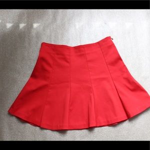 ZARA - Red Pleated Sexy mini Skirt NWT